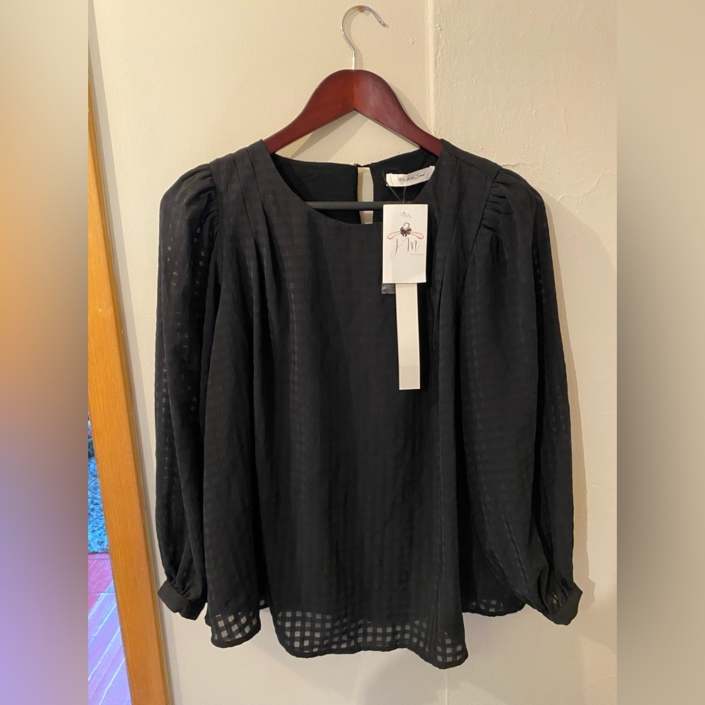 Mustard Seed Black Dress Top
